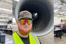 WMU Aviation Technical Operations Student Mason Mihelich
