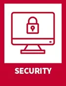 Security – computer icon with lock icon on screen