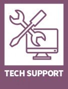 Tech support - computer icon, wrench icon, screw driver icon