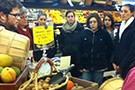 Students at a grocery store.