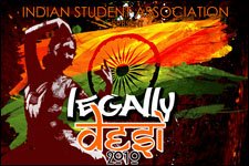 Photo of WMU Indian Student Association Legally Desi 2010 poster.