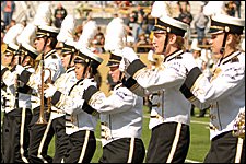 Photo of WMU's Bronco Marching Band.