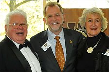 Photo of donors Fred Sammons and Barbara Rider with President Dunn.